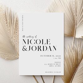 Moderne Einladung zum Hochzeitsfeiern