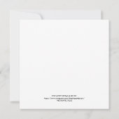 Moderne Einladung zum Hochzeitsfeiern am Foto Squa (Rückseite)