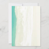 Moderne Einladung zum Hochzeitsfeiern am Strand (Rückseite)