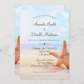 Moderne Einladung zum Hochzeitsfeiern am tropische (Vorne/Hinten)