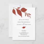 Moderne Einladung zum Hochzeitsfeiern mit QR-Code (Vorderseite)