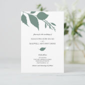 Moderne Einladung zum Hochzeitsfeiern mit QR-Code (Stehend Vorderseite)