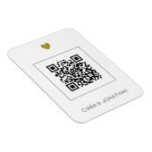Moderne Einladung zum Hochzeitsfeiern mit QR-Code Magnet (Rechte Seite)