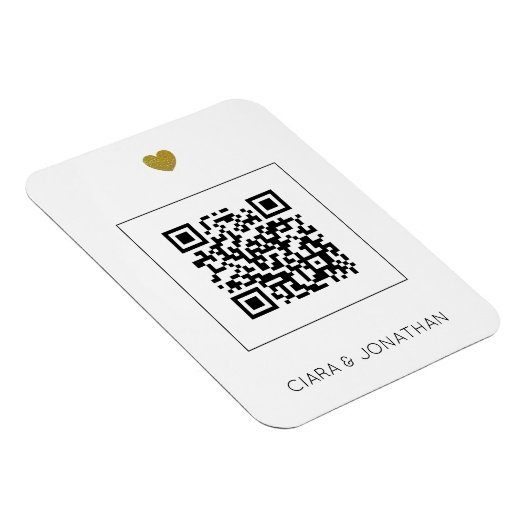 Moderne Einladung zum Hochzeitsfeiern mit QR-Code Magnet (Rechte Seite)