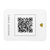 Moderne Einladung zum Hochzeitsfeiern mit QR-Code Magnet (Horizontal)