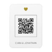 Moderne Einladung zum Hochzeitsfeiern mit QR-Code Magnet (Vertikal)