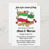 Moderne Einladung zum italienischen Abendessen (Vorne/Hinten)