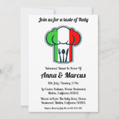 Moderne Einladung zum italienischen Abendessen (Vorderseite)