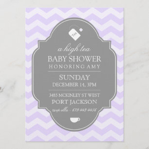 Moderne Einladung zur Baby Shower mit Hochtee im l