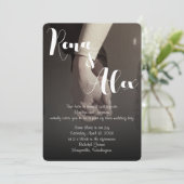 Moderne Einladung zur einfachen Hochzeit (Stehend Vorderseite)