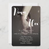 Moderne Einladung zur einfachen Hochzeit (Vorderseite)