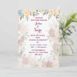 Moderne Einladung zur Hochzeit
