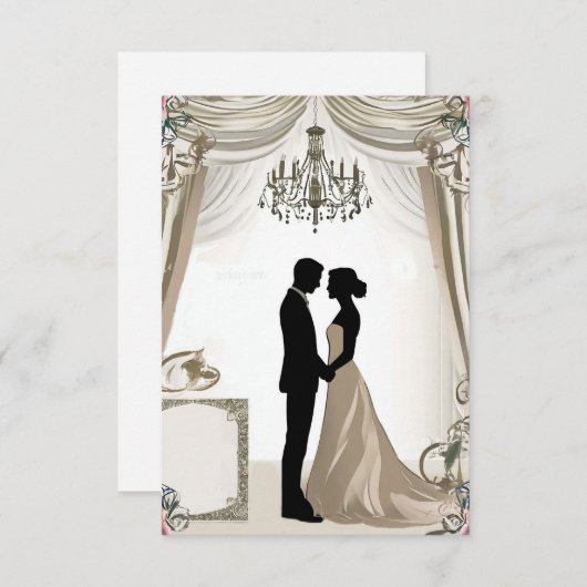 Moderne Einladung zur Hochzeit (Vorne/Hinten)