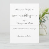 Moderne Einladung zur Hochzeit (Stehend Vorderseite)