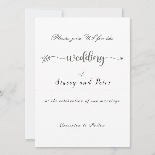 Moderne Einladung zur Hochzeit (Vorderseite)