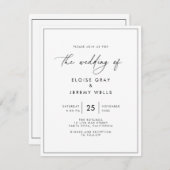 Moderne Einladung zur Hochzeit (Vorne/Hinten)