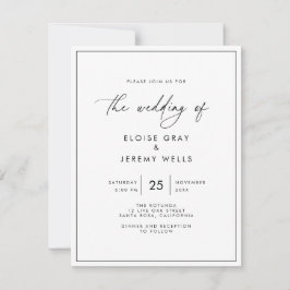Moderne Einladung zur Hochzeit