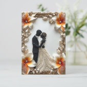 Moderne Einladung zur Hochzeit (Stehend Vorderseite)