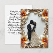 Moderne Einladung zur Hochzeit (Vorne/Hinten)