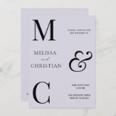 Moderne Einladung zur Hochzeit (Vorne/Hinten)