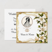 Moderne Einladung zur Hochzeit (Vorne/Hinten)
