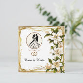 Moderne Einladung zur Hochzeit (Stehend Vorderseite)