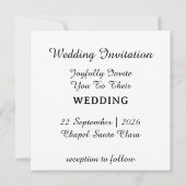 Moderne Einladung zur Hochzeit (Rückseite)