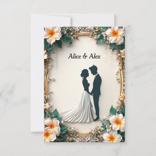 Moderne Einladung zur Hochzeit (Vorderseite)