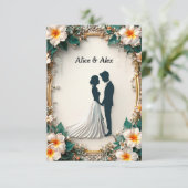 Moderne Einladung zur Hochzeit (Stehend Vorderseite)