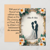 Moderne Einladung zur Hochzeit (Vorne/Hinten)