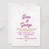 Moderne Einladung zur Hochzeit (Vorderseite)