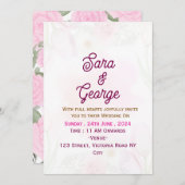 Moderne Einladung zur Hochzeit (Vorne/Hinten)