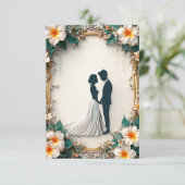 Moderne Einladung zur Hochzeit (Stehend Vorderseite)