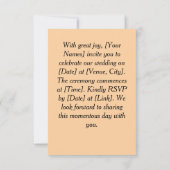 Moderne Einladung zur Hochzeit (Rückseite)