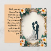 Moderne Einladung zur Hochzeit (Vorne/Hinten)