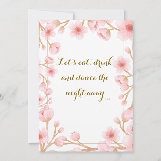 Moderne Einladung zur Hochzeit (Rückseite)