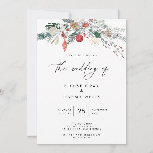 Moderne Einladung zur Hochzeit (Vorderseite)