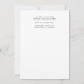 Moderne Einladung zur Hochzeit (Rückseite)