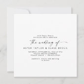 Moderne Einladung zur Hochzeit am Skriptplatz (Vorderseite)