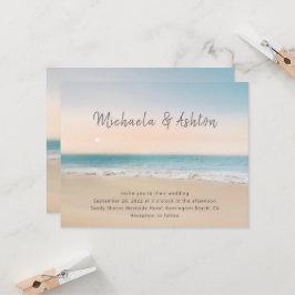 Moderne Einladung zur Hochzeit am Strand