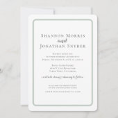 Moderne Einladung zur Hochzeit an der Grenze (Vorderseite)