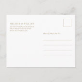 Moderne Einladung zur Hochzeit der Marine Postkarte (Rückseite)