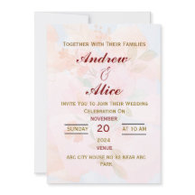 Moderne Einladung zur Hochzeit in Englisch