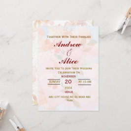 Moderne Einladung zur Hochzeit in Englisch