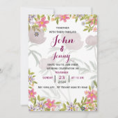 Moderne Einladung zur Hochzeit in Englisch (Vorderseite)