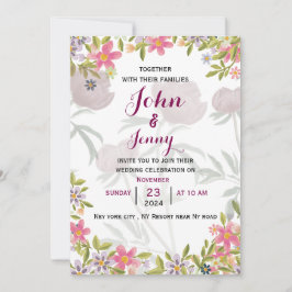 Moderne Einladung zur Hochzeit in Englisch