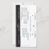 Moderne Einladung zur Hochzeit mit personalisierte (Rückseite)