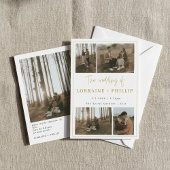 Moderne Einladung zur Hochzeit mit QR-Code für 5 F