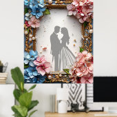 Moderne Einladung zur Hochzeit Poster (Heimbüro)