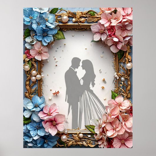 Moderne Einladung zur Hochzeit Poster (Vorne)